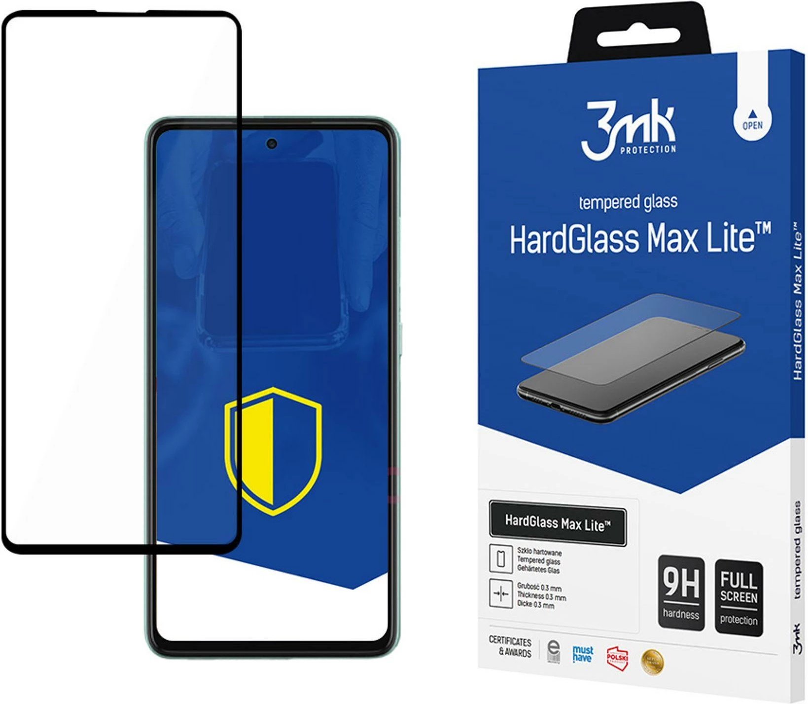 Xham mbrojtës 3mk HardGlass Max Lite për Samsung Galaxy A52 / A52 5G / A52s 5G