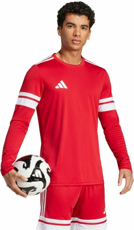 Fanellë me mëngë të gjata për meshkuj adidas, e kuqe [Madhësia: XL]