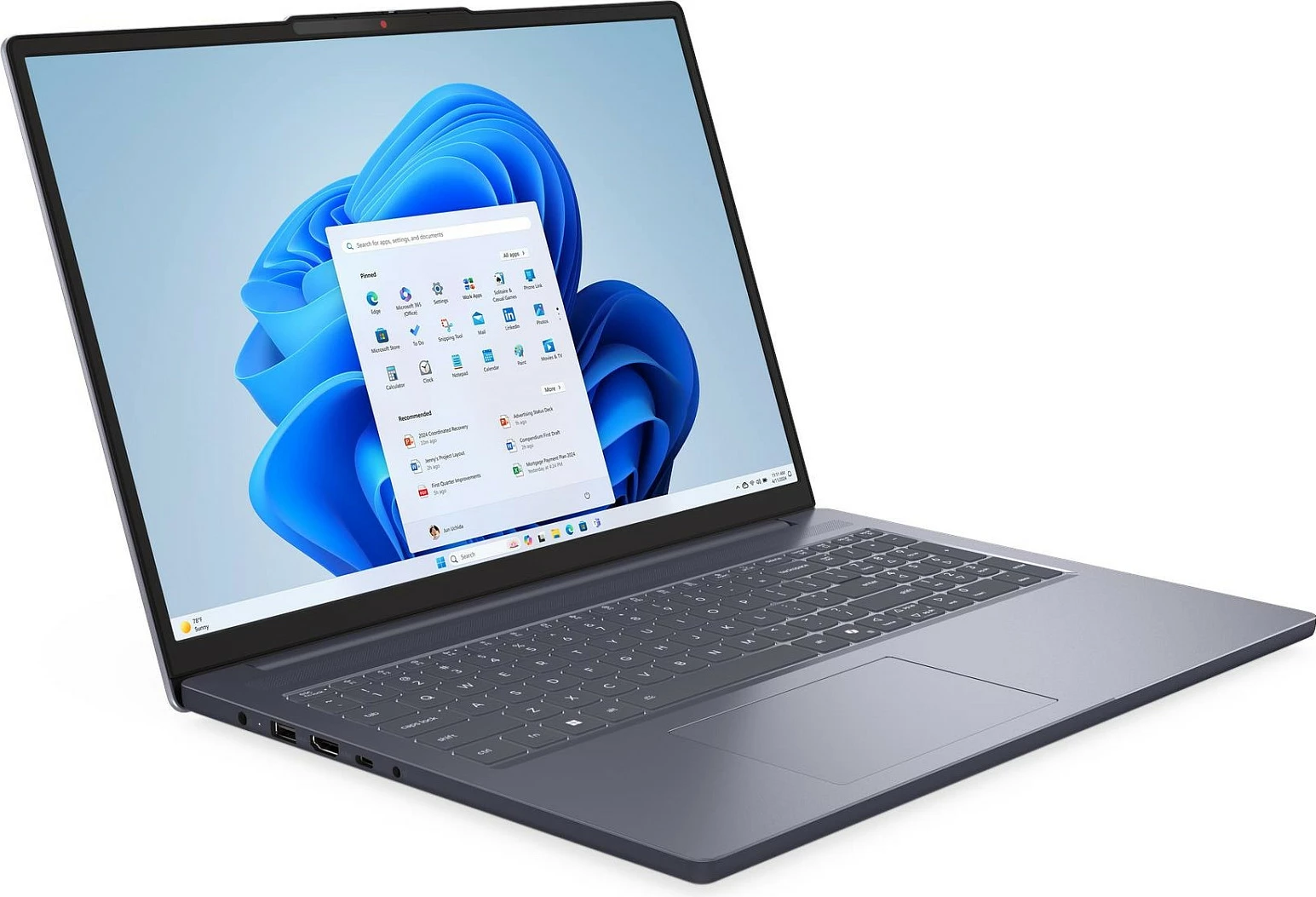 Laptop Lenovo IdeaPad 3 Slim, i5-13420H, 16GB RAM, 512GB SSD, 16 inç WUXGA, Windows 11 Home, Luna Grey