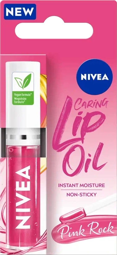Vaj për buzë Nivea Caring Lip Oil Pink Rock për femra 5.5ml