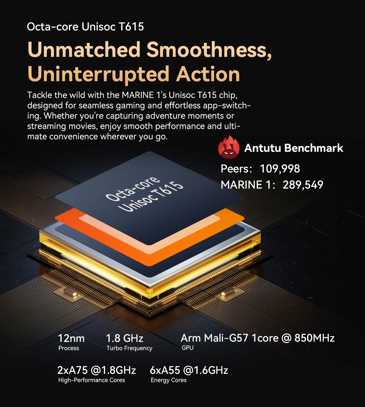 Celular Oscal Marine 1 4GB RAM 128GB 5100mAh IP68/IP69K MIL-STD-810H, portokalli