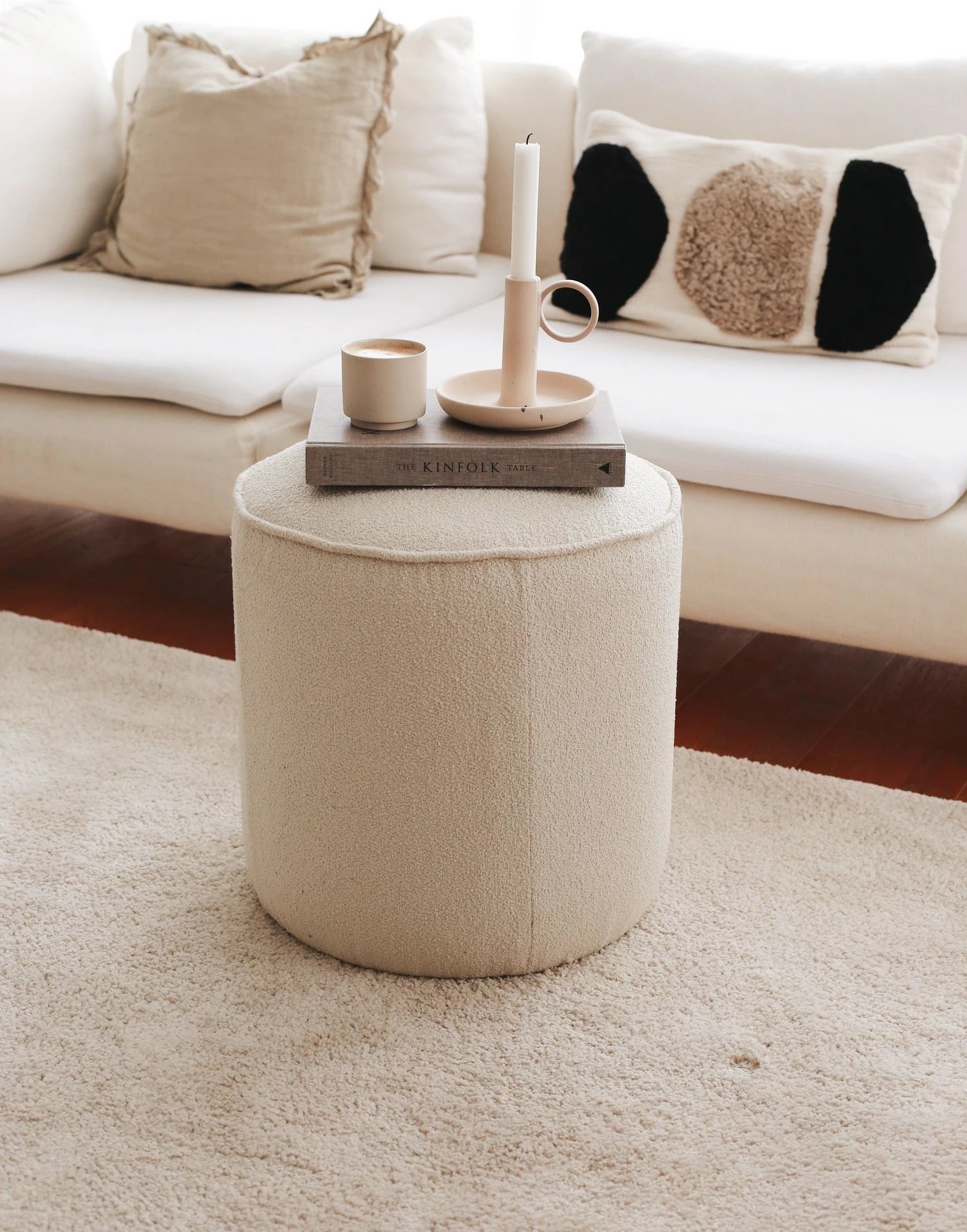 Puf Teddy Atelier del Sofa, krem