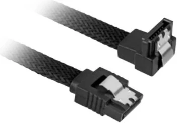 Kabllo SATA III Sharkoon 1m, 90°, e zezë