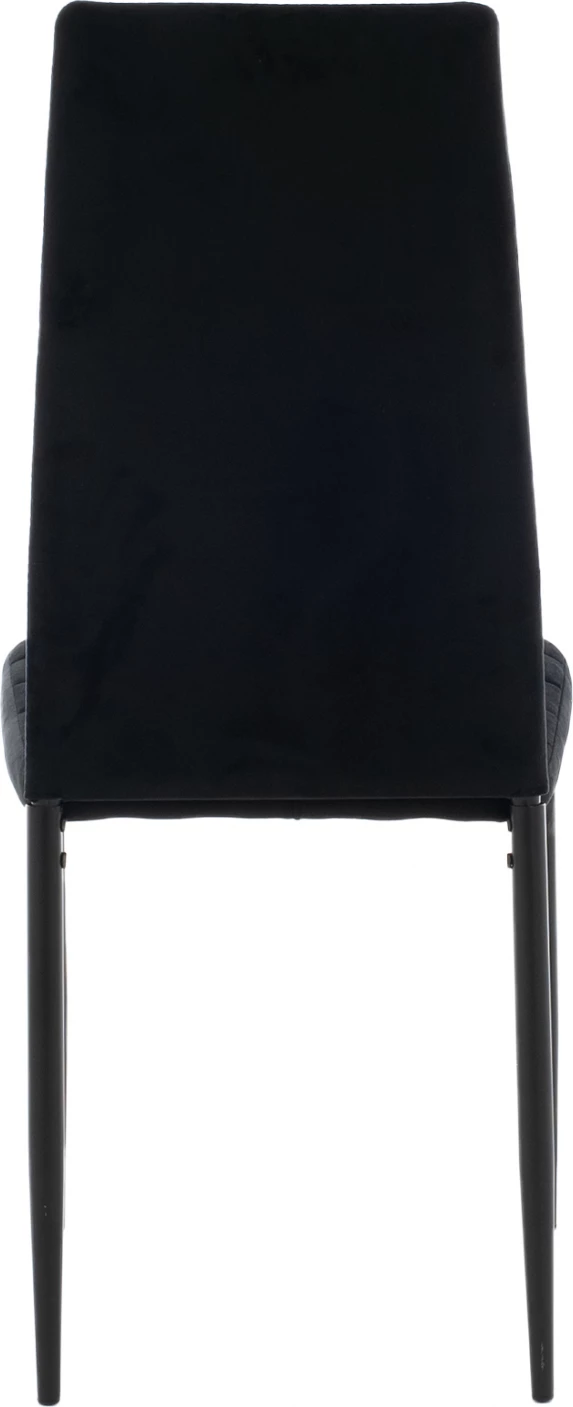 Karrige metalike, FH0037.34, kadife e zezë, me kornizë metalike, set prej 4 copash