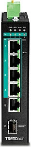 Switch industrial TRENDnet, 5 Porta Gigabit, Unmanaged L2, 4x PoE+, metal, i zi