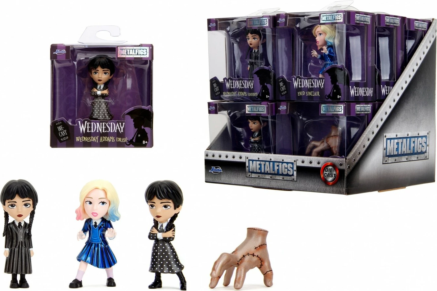 Figurë metalike JADA TOYS Wednesday, 6.5 cm, 4 lloje të ndryshme