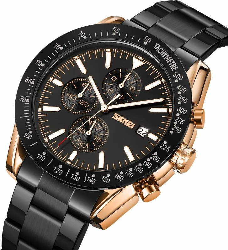 Orë dore për meshkuj Skmei, e zezë