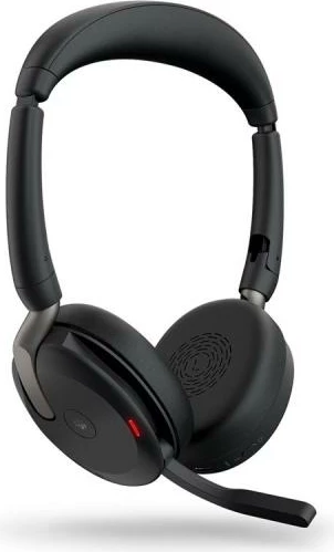 Kufje me mikrofon Jabra Evolve2 65 Flex MS Stereo, pa tela, ANC hibride, rreze 30 m, të palosshme, e zezë (26699-999-989/26699999989)