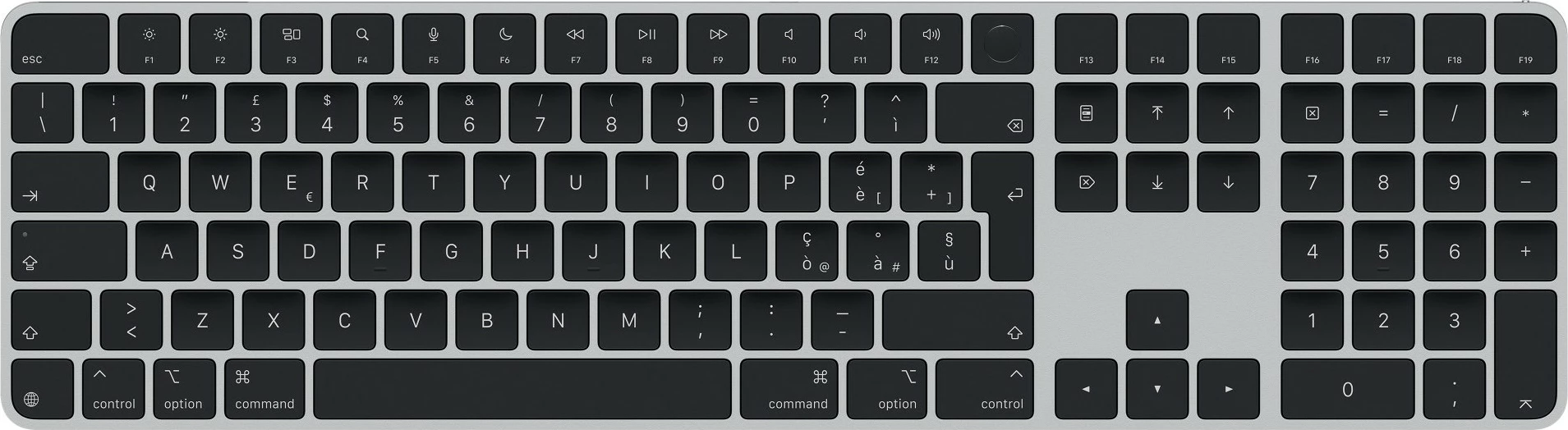 Tastierë Apple Magic me Touch ID dhe Numërik, për Mac me Apple silicon, Çelësa të zinj
