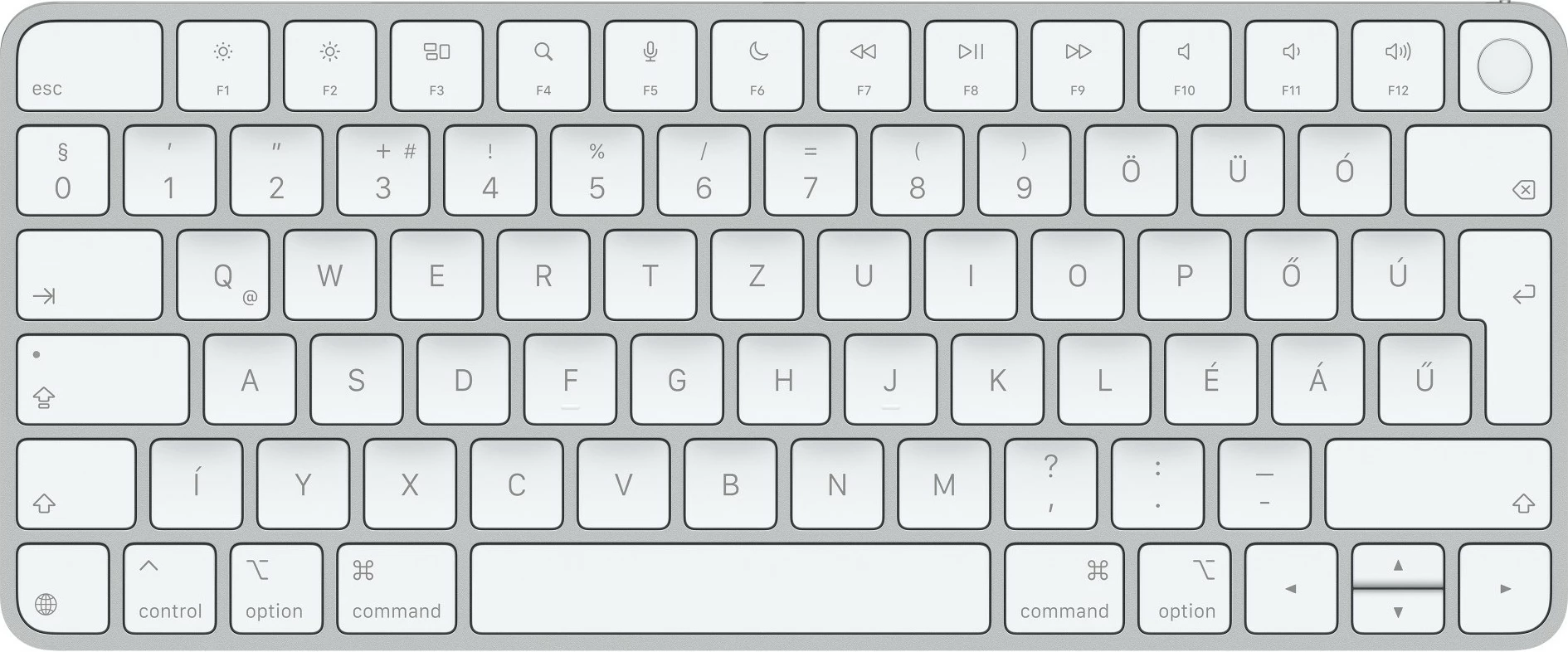 Tastierë Apple Magic Keyboard me Touch ID, për Mac me Apple silicon, hungarisht, e bardhë