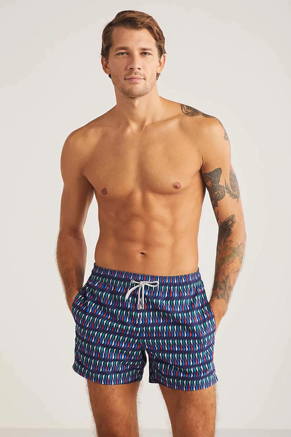 Rroba banje për meshkuj, ngjyrë e kaltër e errët, Jumeon, Garcia