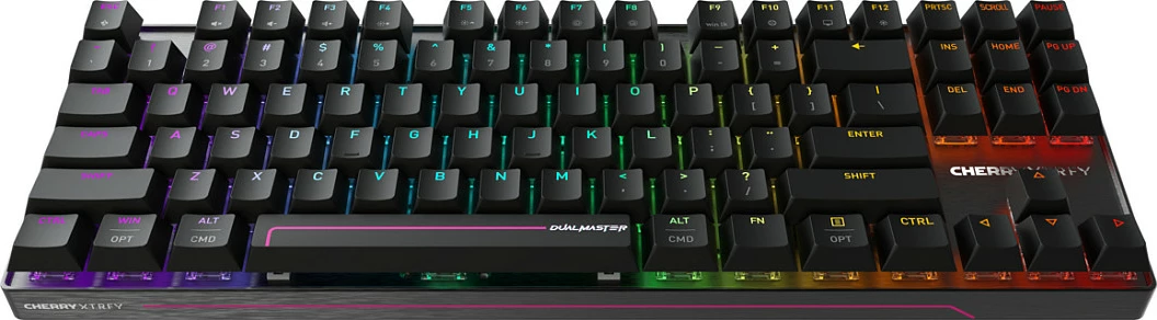 Tastierë mekanike Cherry XTRFY MX 8.2 PRO TMR, TKL, wireless/Bluetooth, RGB, switch magnetik Cherry MK Crystal, e zezë