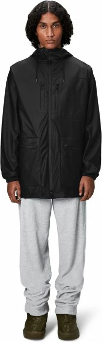 Jakne e gjatë Rains, e zezë