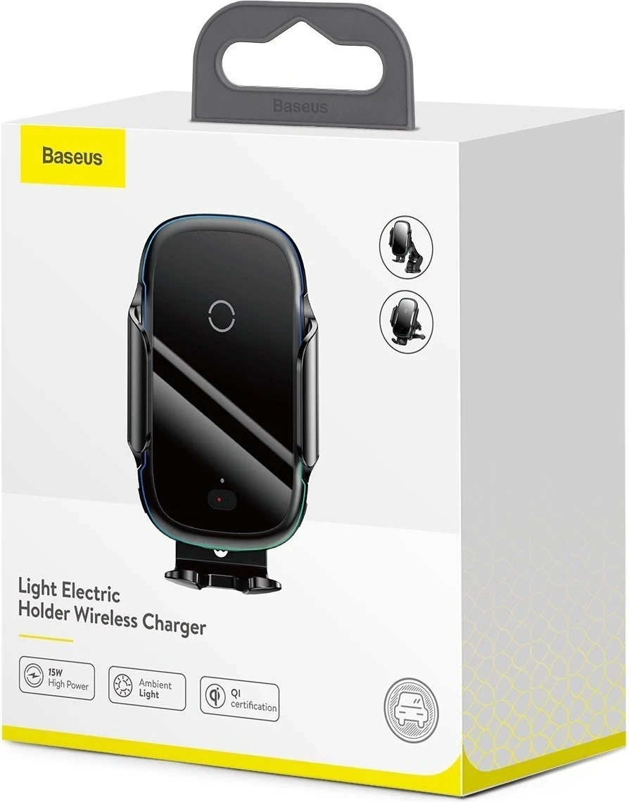 Mbështjellës me ngarkues pa tel Baseus, ngjyrë e zezë