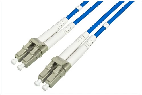 Kabllo fibër optike GoodConnections OM3 LC-LC, duplex 50/125, 20m, kaltër/bardhë