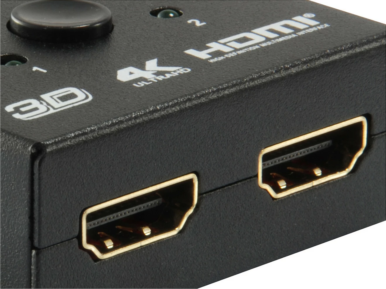 Switch HDMI bi-drejtimësh EQUIP HDMI 2.0, 2x HDMI In 1x HDMI Out, 4K/3D, i zi