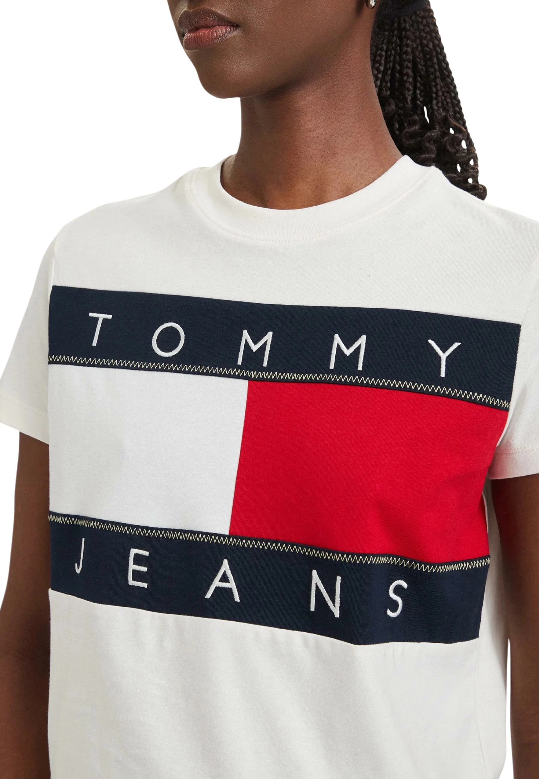 Maicë për femra Tommy Hilfiger Jeans DW0DW22818, e bardhë [Madhësia: XS]