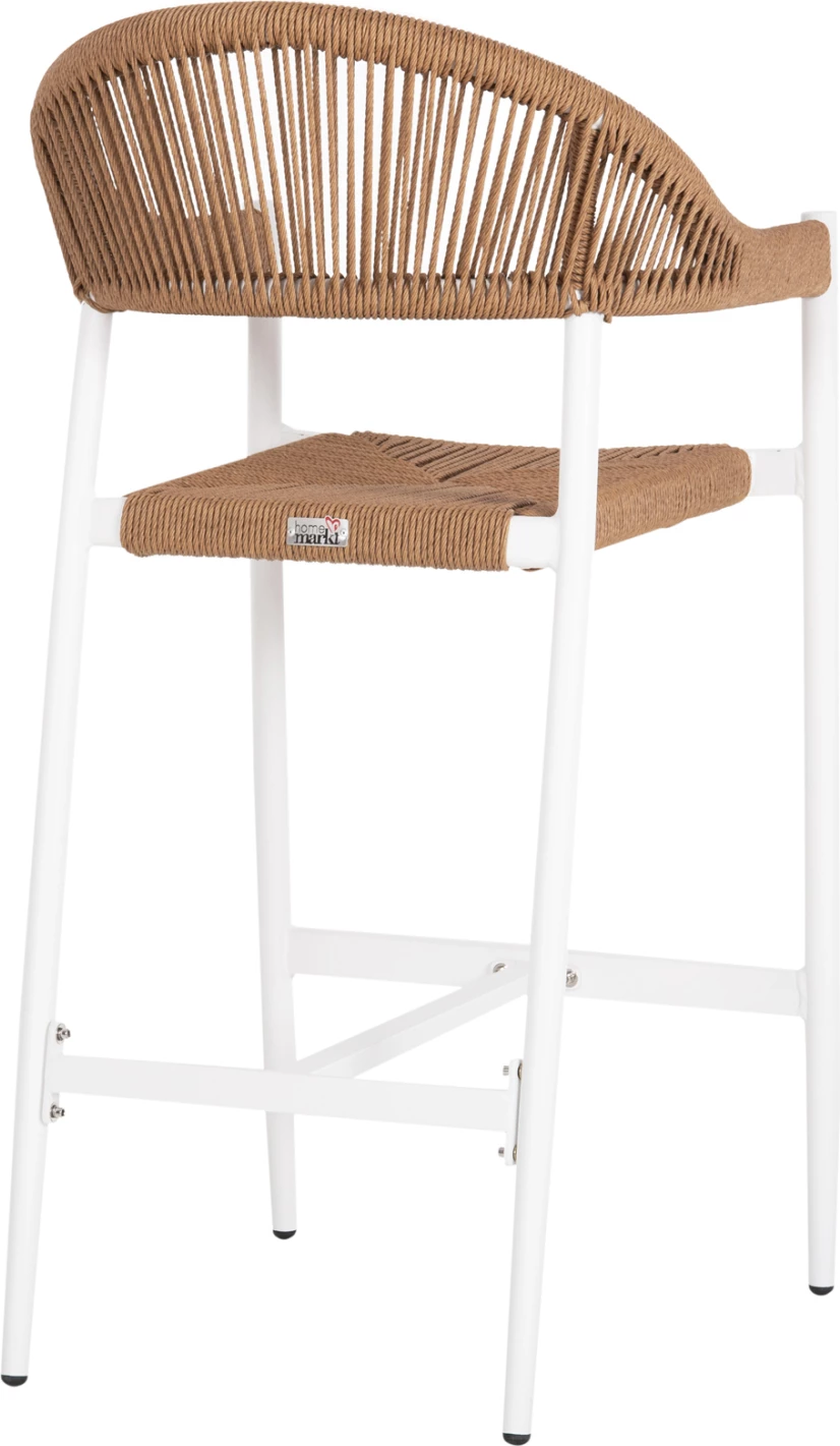 Karrige për bar alumini GREGG FH5788.11, e bardhë-rërë bezhë sintetike, 55x57x106H cm