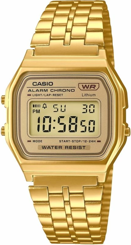 Orë dore digjitale CASIO Vintage A158WETG-9AEF, e artë, me kuti