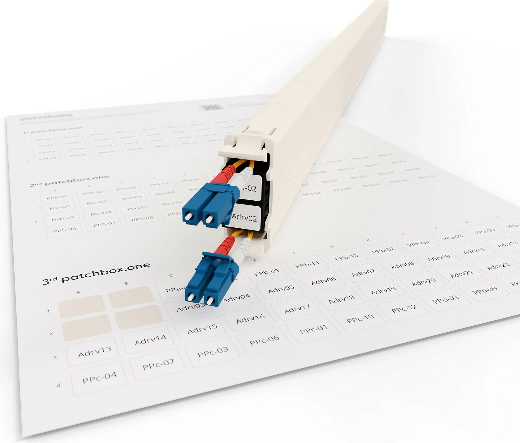 Set etiketash identifikimi PATCHBOX patchbox.one ID-Labels, 432 ngjitëse të printueshme, 3 fletë A4