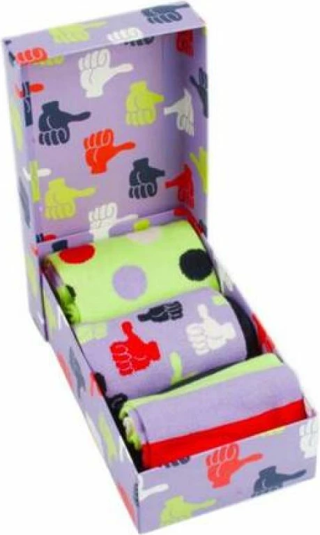 Çorape për meshkuj dhe femra, Happy Socks, 3 pale, me ngjyra