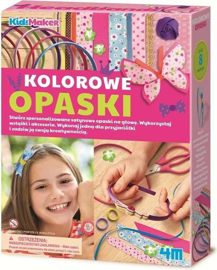 Set kreativ opaska për flokë 4m, 4721, shumëngjyrëshe
