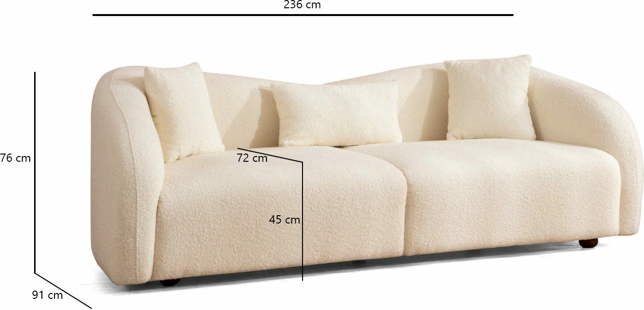 Divan treshe Atelier del Sofa, Venedik, krem