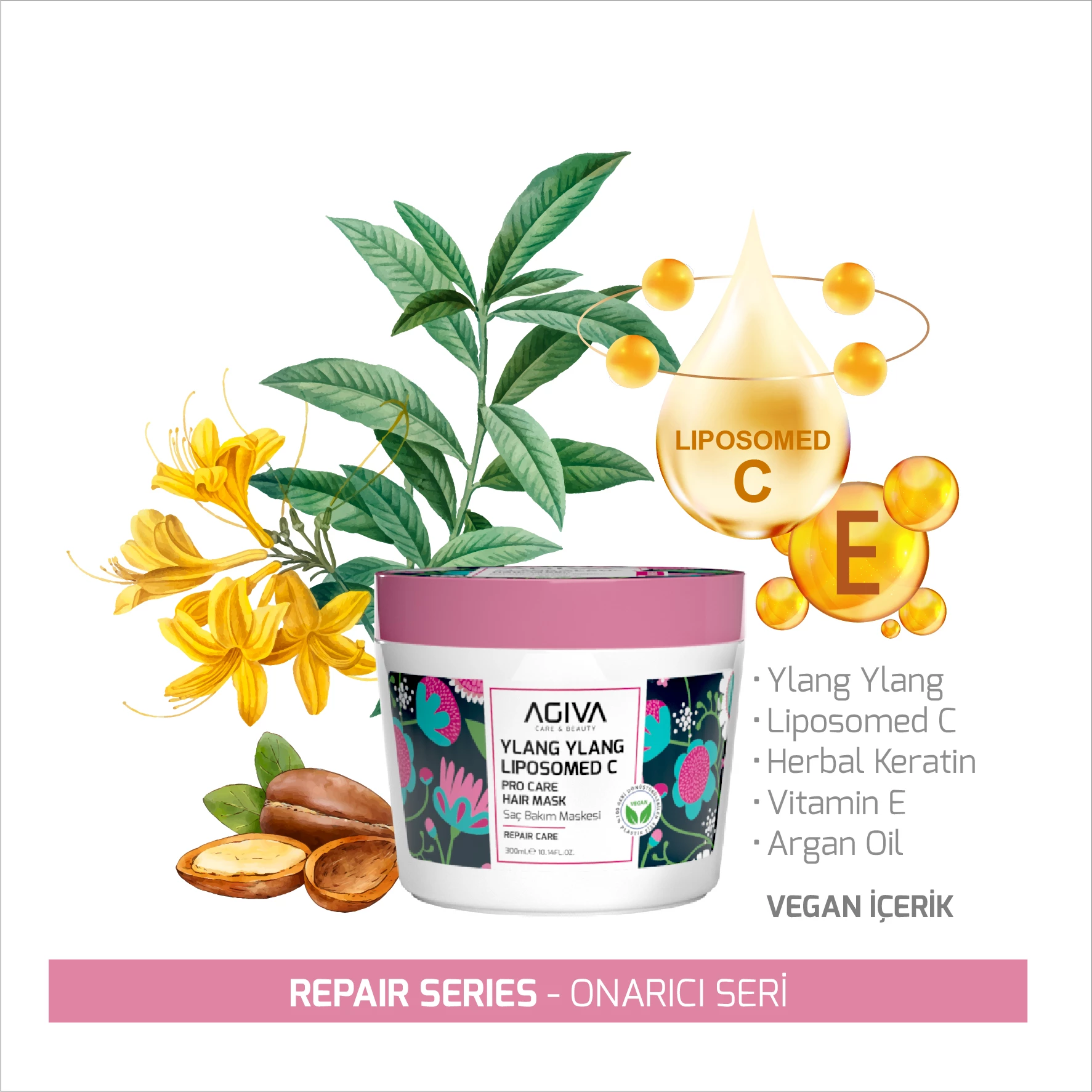 Maskë për flokë Agiva Ylang Ylang Lıpozom C Pro Care