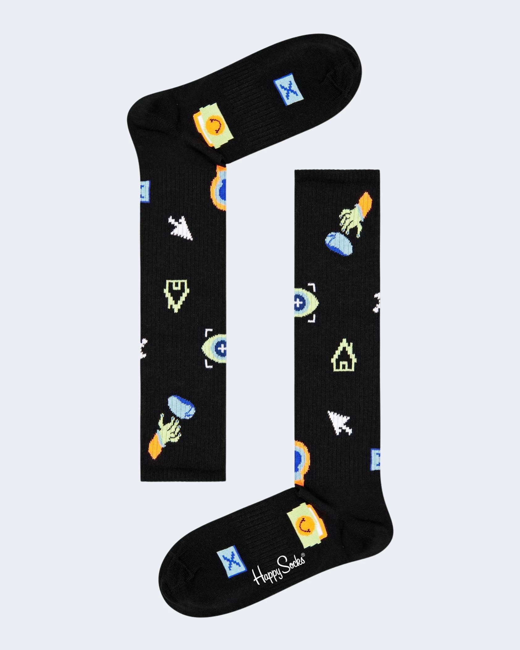 Çorape të gjata për femra Happy Socks ATTEC03, të zeza [Madhësia: 36 - 40]