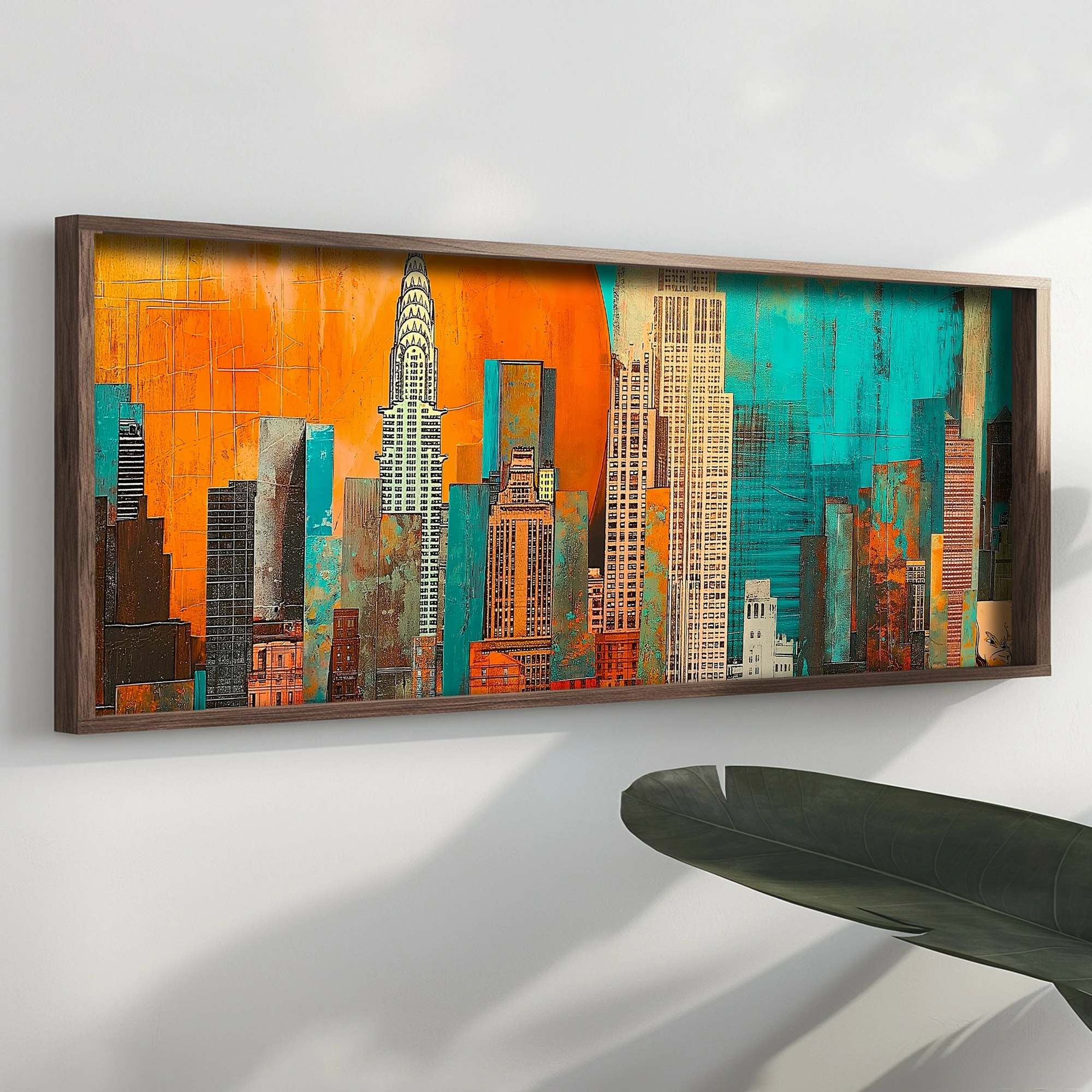Pikturë dekorative me kornizë, MDF, Wallity, EMR038, shumëngjyrëshe, 40x120x3.5cm