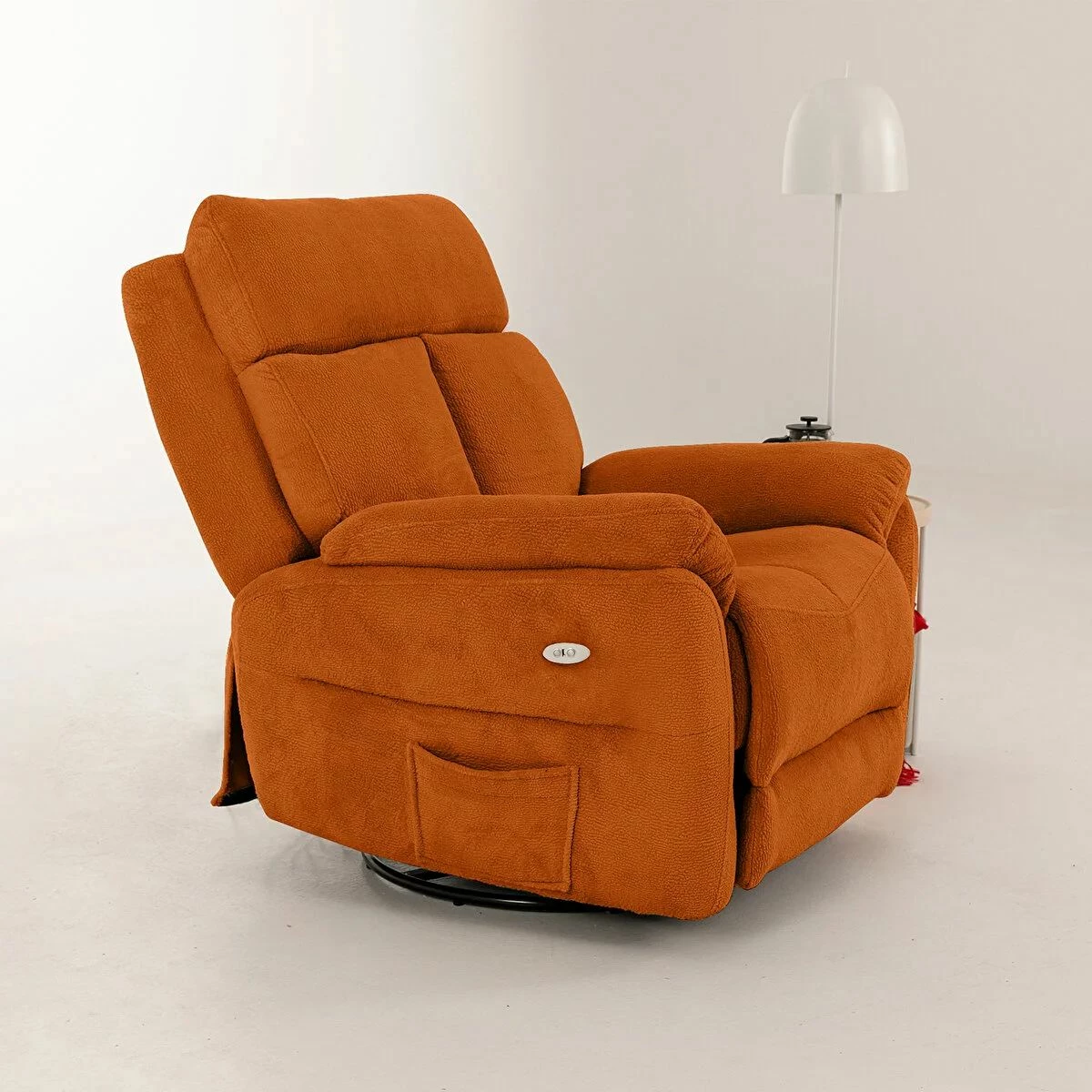 Karrige relaksuese Comfera elektrike, ngjyrë e kuqe tullë, Atelier del Sofa