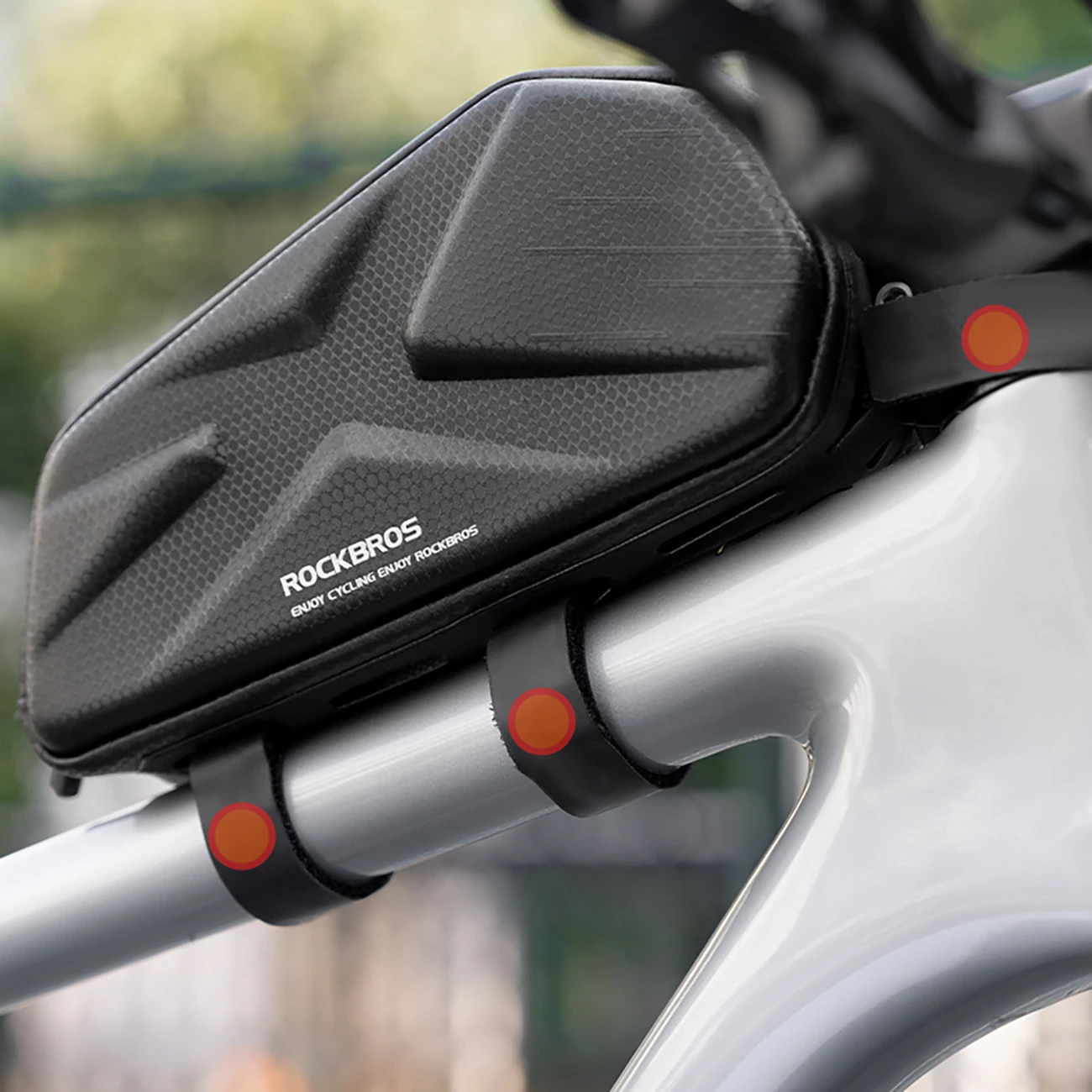 Çantë biçiklete Rockbros 3012011501, 1.4L, e zezë, për tub të sipërm