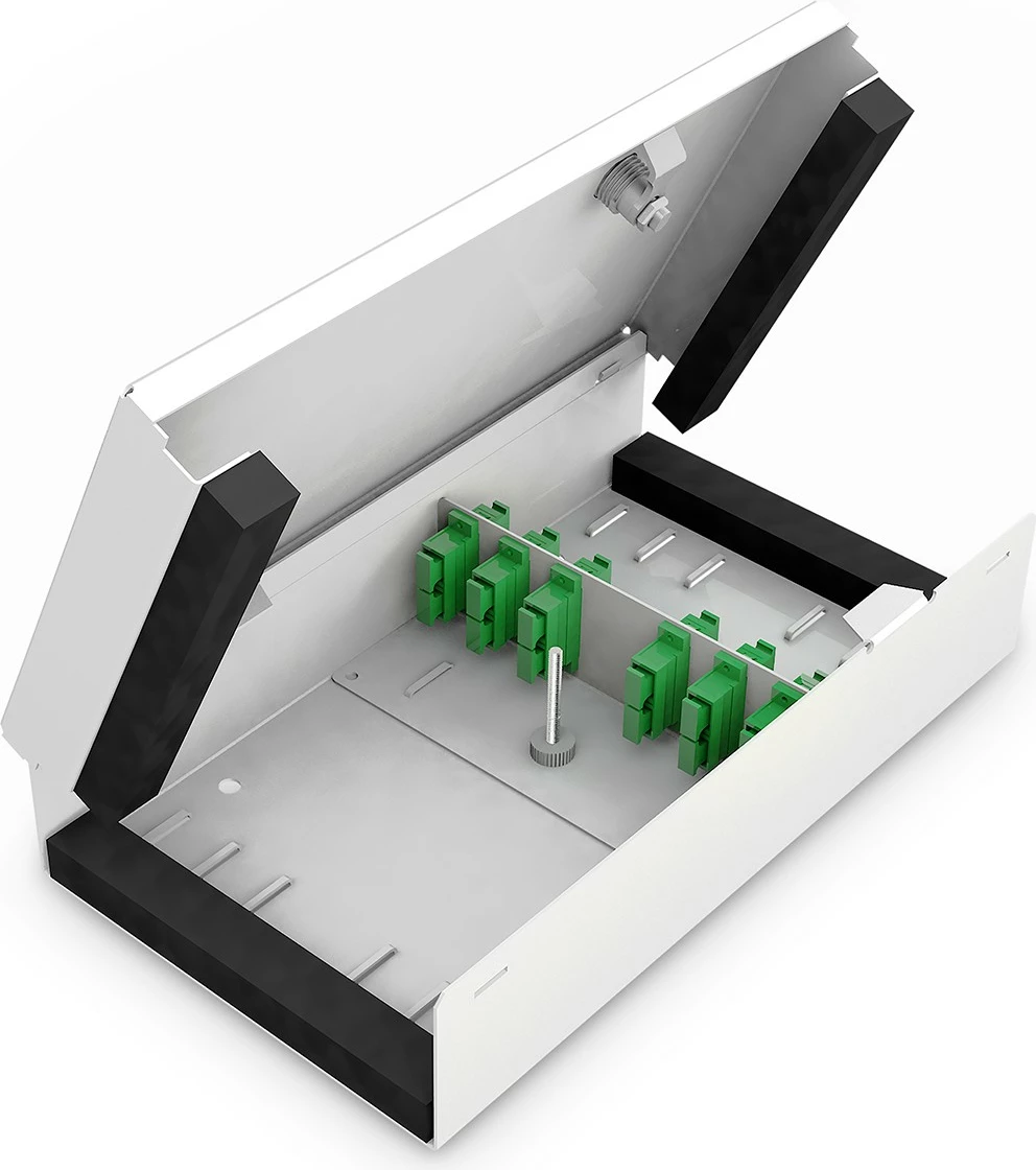 Kuti rrjeti Digitus LWL Unibox, montim në mur, kompakte, e bardhë