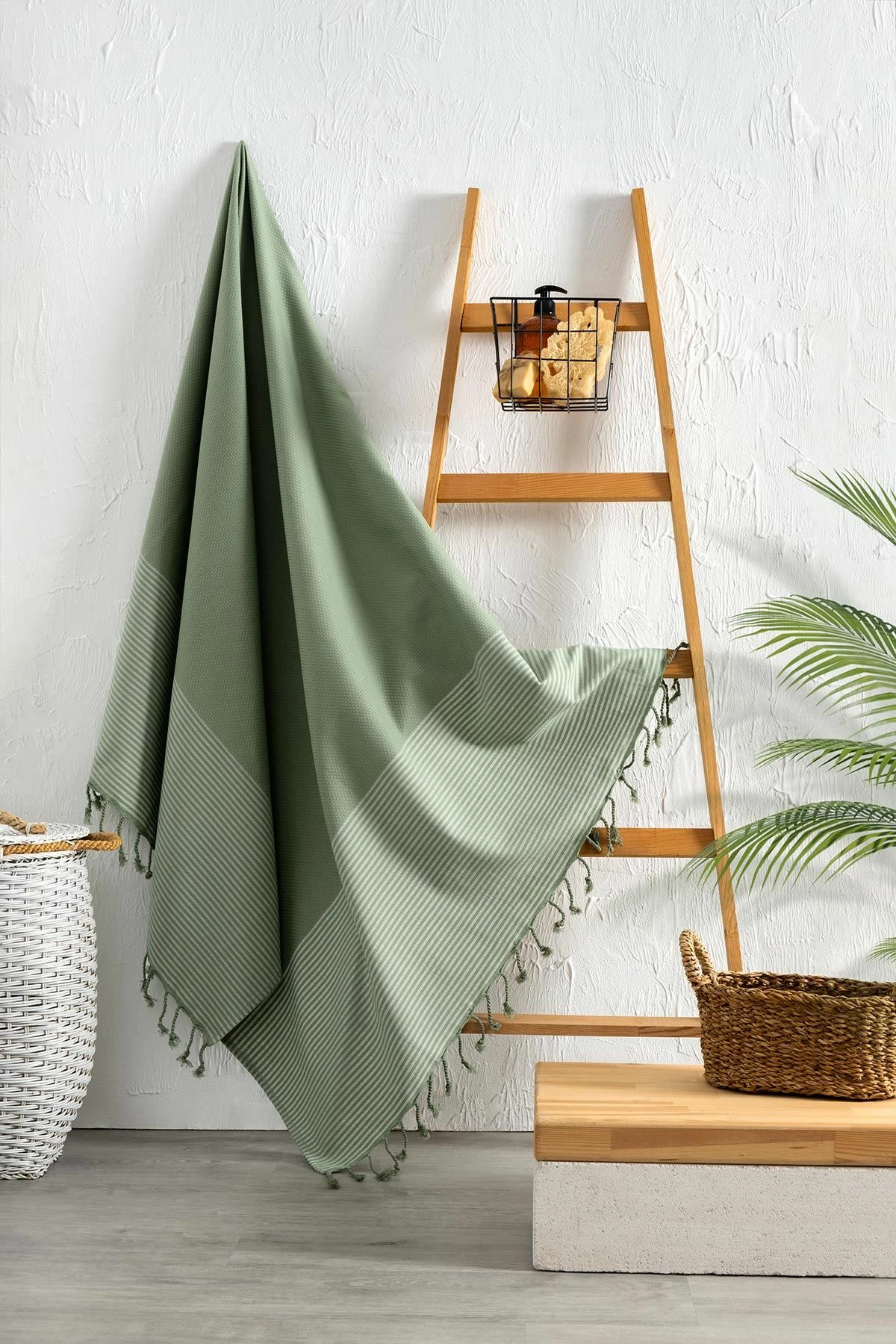 Peshqir plazhi Fouta Mijölnir, Selge, ngjyrë e gjelbër