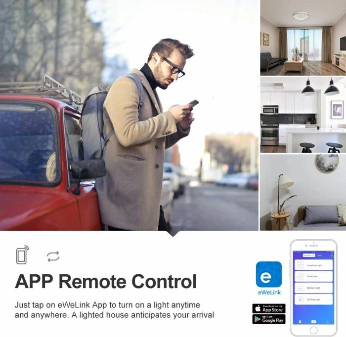Switch smart Wi‑Fi SONOFF RFR2 10A/2200W, i bardhë