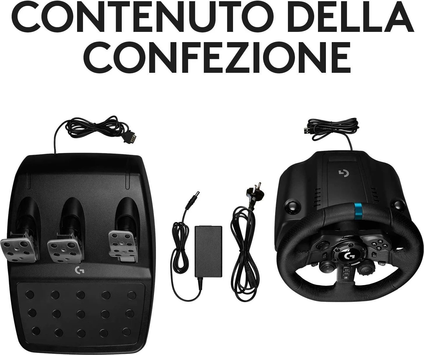 Set volan me pedale Logitech G923 Trueforce, për PS4/PS5/PC, i zi