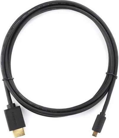 Kabëll HDMI Micro në HDMI Ugreen 30104, 3m, 3D, i zi