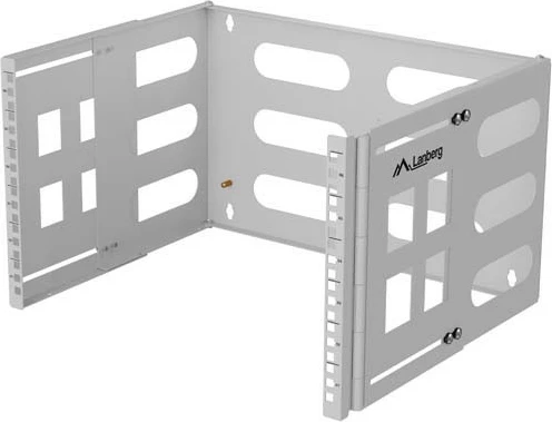 Mbajtës muri Rack 19" 6U, Lanberg FB01-5406-10S, çelik, 497x400x302 mm, ngarkesë 12 kg, gri RAL 7035