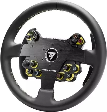 Timon garash Thrustmaster EVO Racing 32R, 32 cm, lëkurë, 25 butona, për PS5/PS4/Xbox/PC, i zi