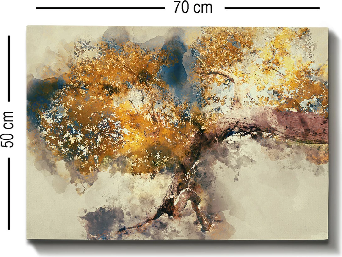 Pikturë dekorative në kanavacë, shumëngjyrëshe, 50x70cm, kornizë druri, Wallity Kanvas Tablo 223