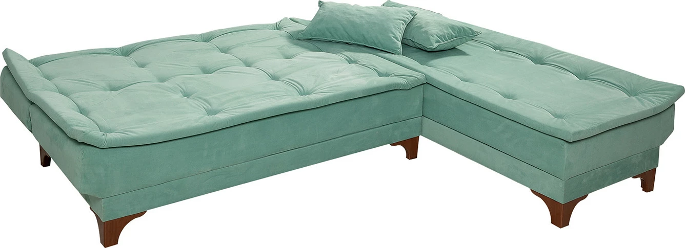 Kënd-sofë krevati Atelier del Sofa, kënd i djathtë, ngjyrë deti e gjelbër