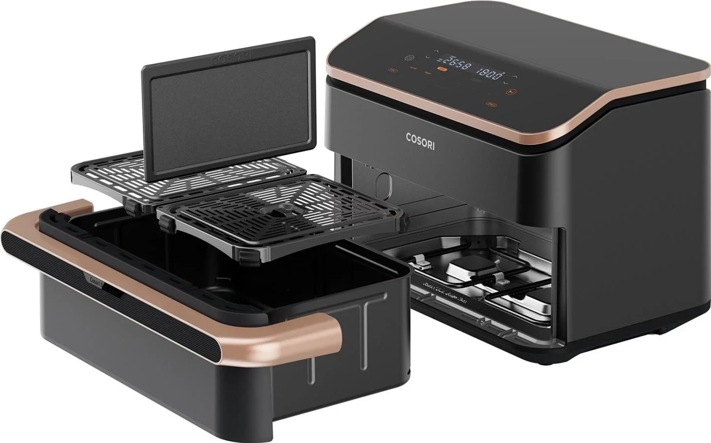 Frytkownicë Cosori CAF-TF101S-AEUR Dual Blaze TwinFry, 10L, e zezë