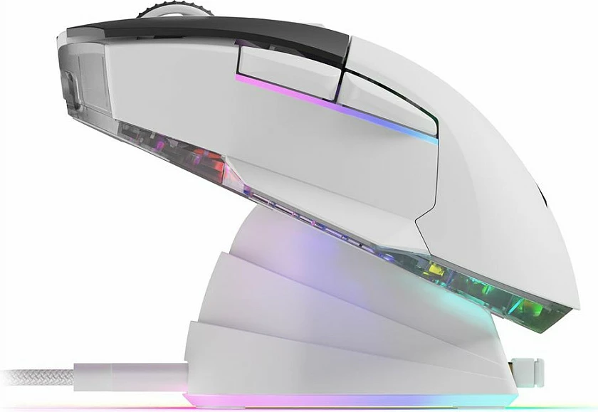 Maus Sharkoon SGM50W, 6400 DPI, i zi, i bardhë