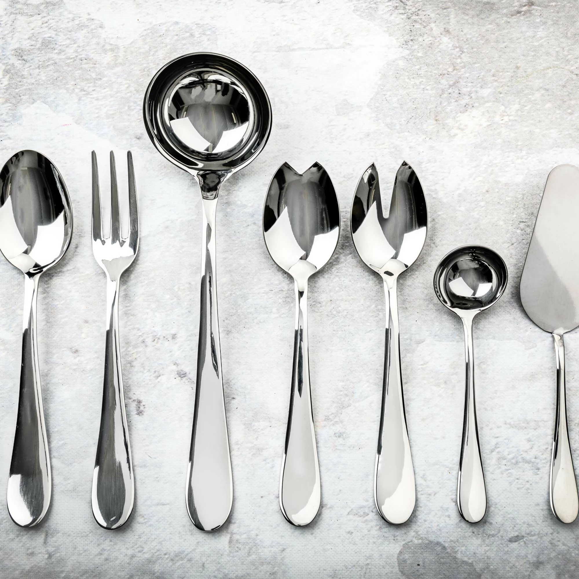 Lugë sallate, Mepra, Natura, çelik inoks 18/10, trashësi 4 mm, inox/argjendtë