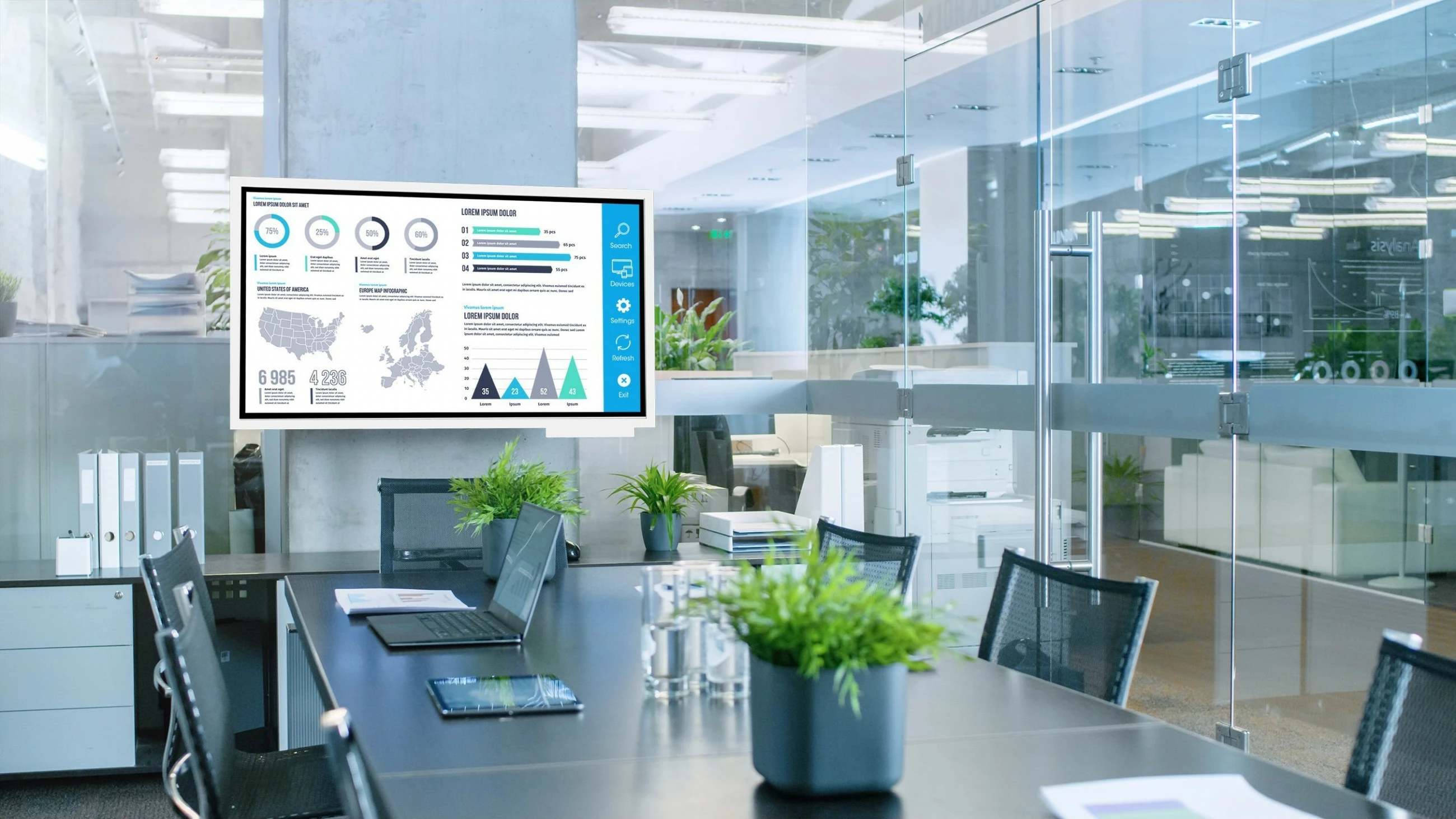 Mbajtës muri rotacional Peerless-AV RMI3-FLIP2 për Samsung Flip 2, 55-65 inç, i bardhë