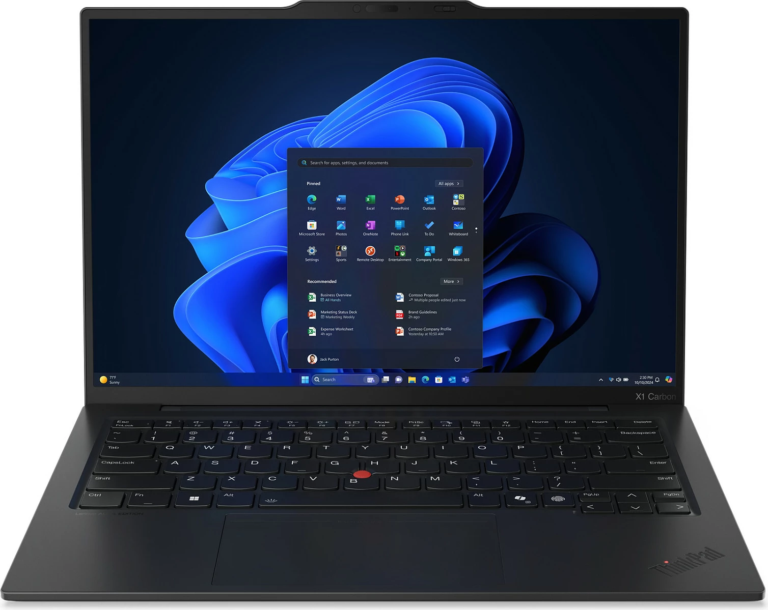 Kompjuter Lenovo X1 Carbon G13, Ultra7 265U, 64GB RAM, 2TB SSD, 14 inç, Touch, 5G, Windows 11 Pro, zi