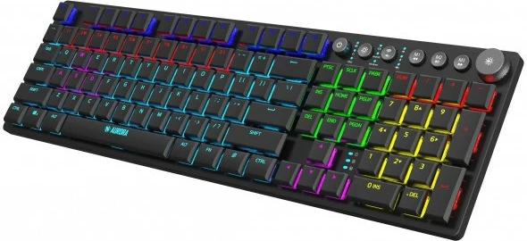 Tastierë wireless RF iBox AURORA K-6 + Bluetooth QWERTY, e zezë