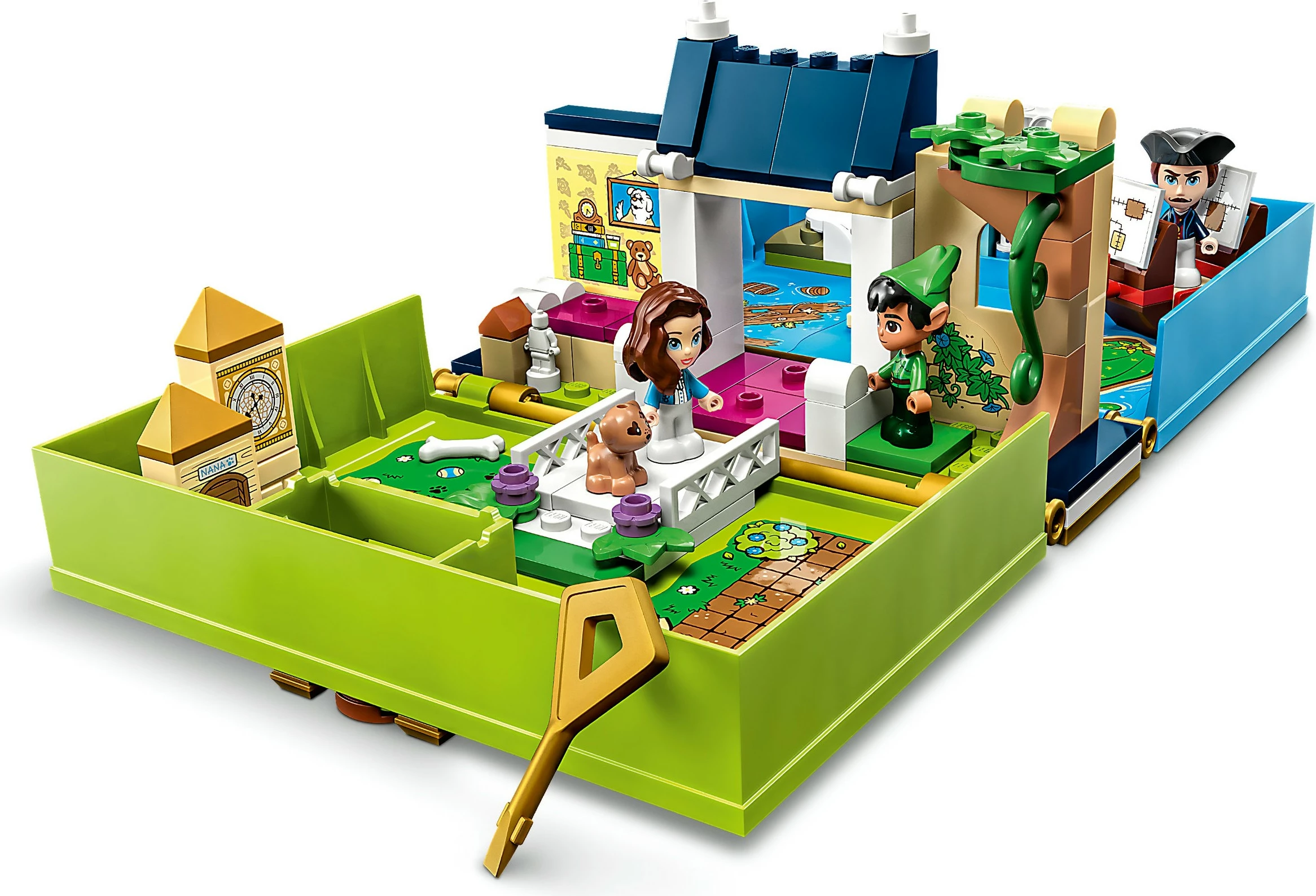 Set ndërtimi LEGO Peter Pan & Wendy's Storybook Adventure, 111 pjesë, plastikë, multingjyrësh