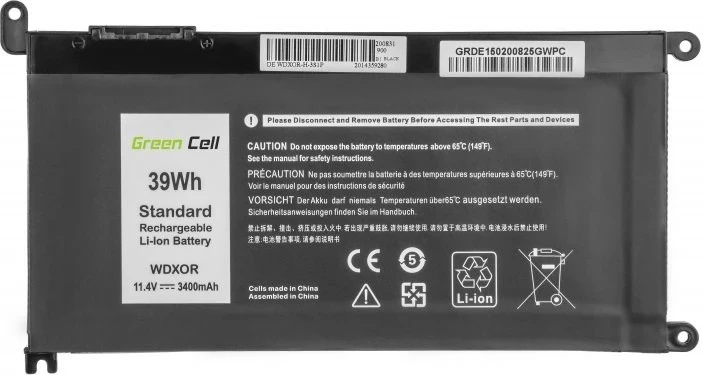 Bateri për laptop DE150, 3400mAh, e zezë 