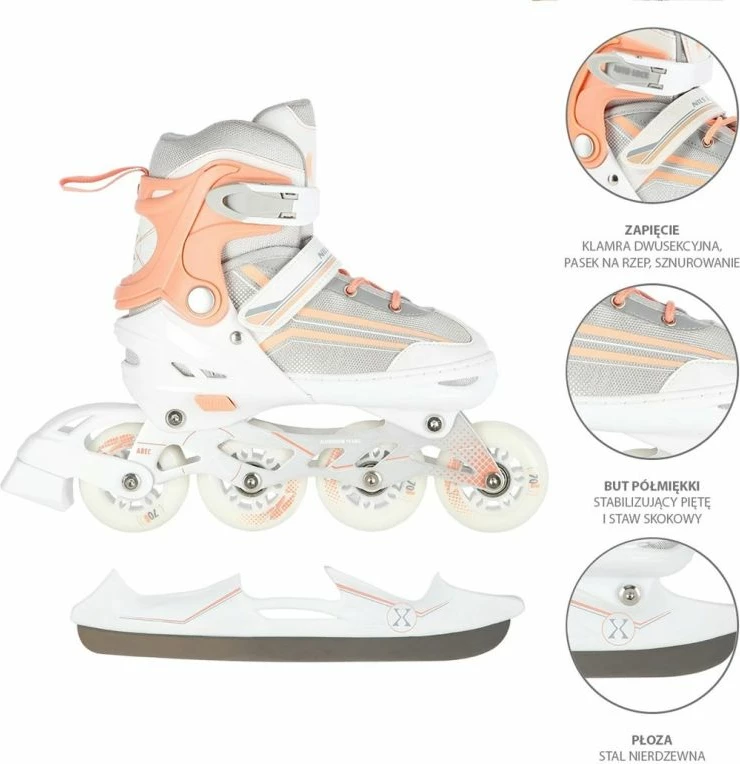 Rollera për fëmijë Nils Extreme, rozë